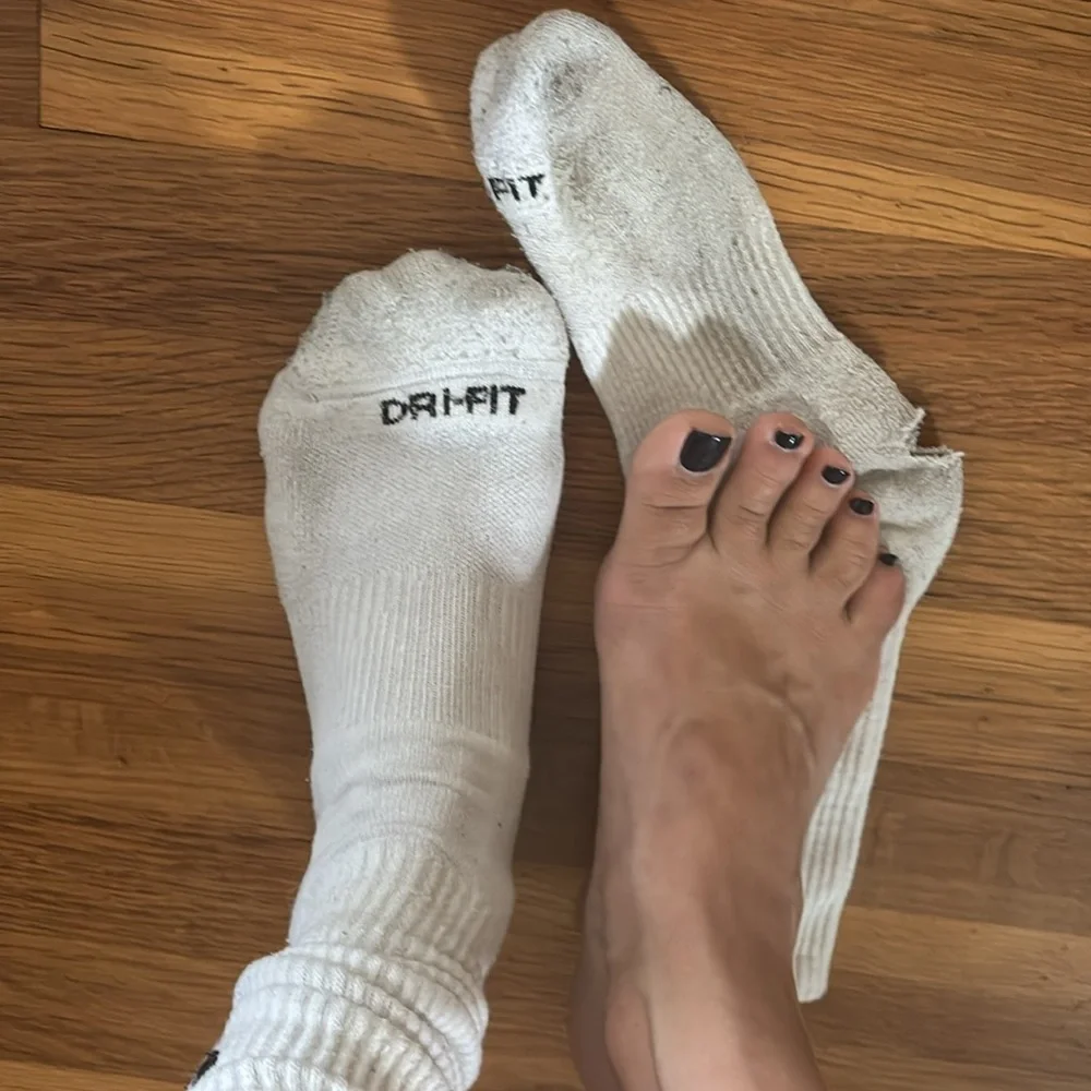Nike white high socks